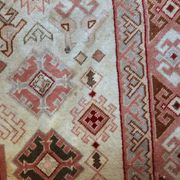 Tapis Vintage Sivas Turc en Laine, Années 1960, Design Géométrique