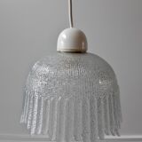 Frosted glass hanging lamp 50s