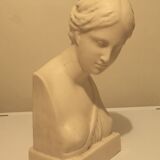 Bust of woman in off-white biscuit