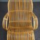Fauteuil en rotin de conception hollandaise unique, 1950