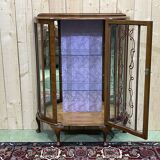 English walnut showcase from the 1930s
