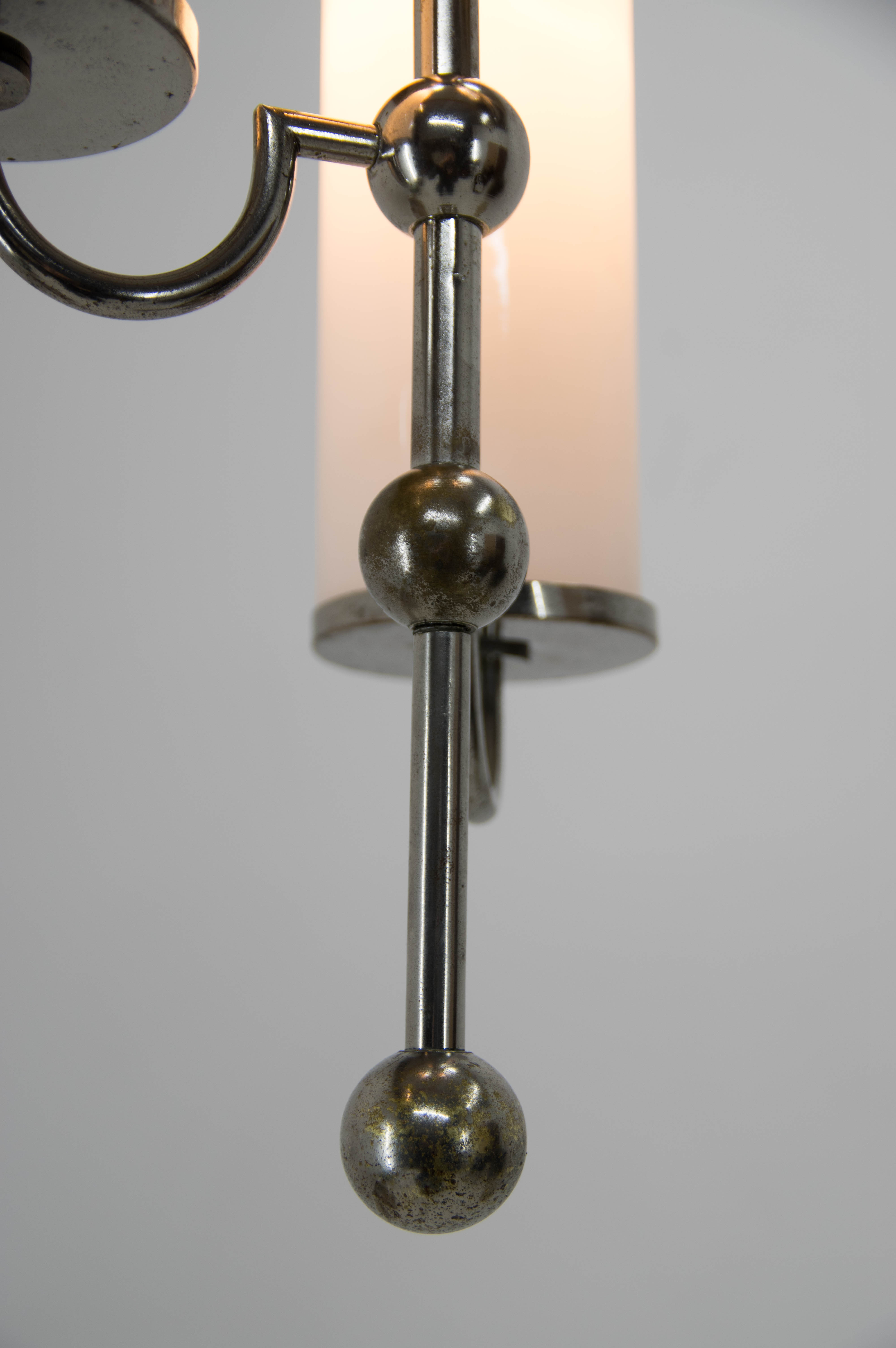 Art deco tubular chandelier, 1930s