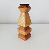 Set of 3 Scandinavian wooden candle holders