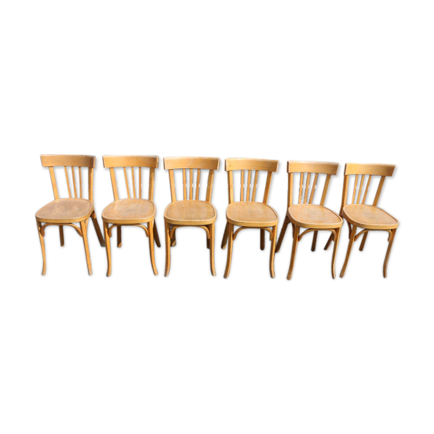 6 Baumann beech chairs