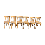 6 Baumann beech chairs