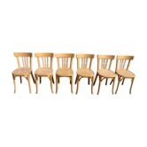 6 Baumann beech chairs
