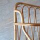 Wall shelf in rattan and bamboo, 70s