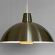 Golden aluminum pendant light by Lyfa. Denmark 1970s