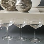 Lot of 4 x Champagne Coupes / Doyen Glassware. Art Deco 1930s.