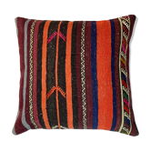 Vintage Turkish KIlim Cushion Cover, 60x60 cm