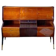Mid-Century Modern Italian Sideboard with Bar Cabinet 1950s
