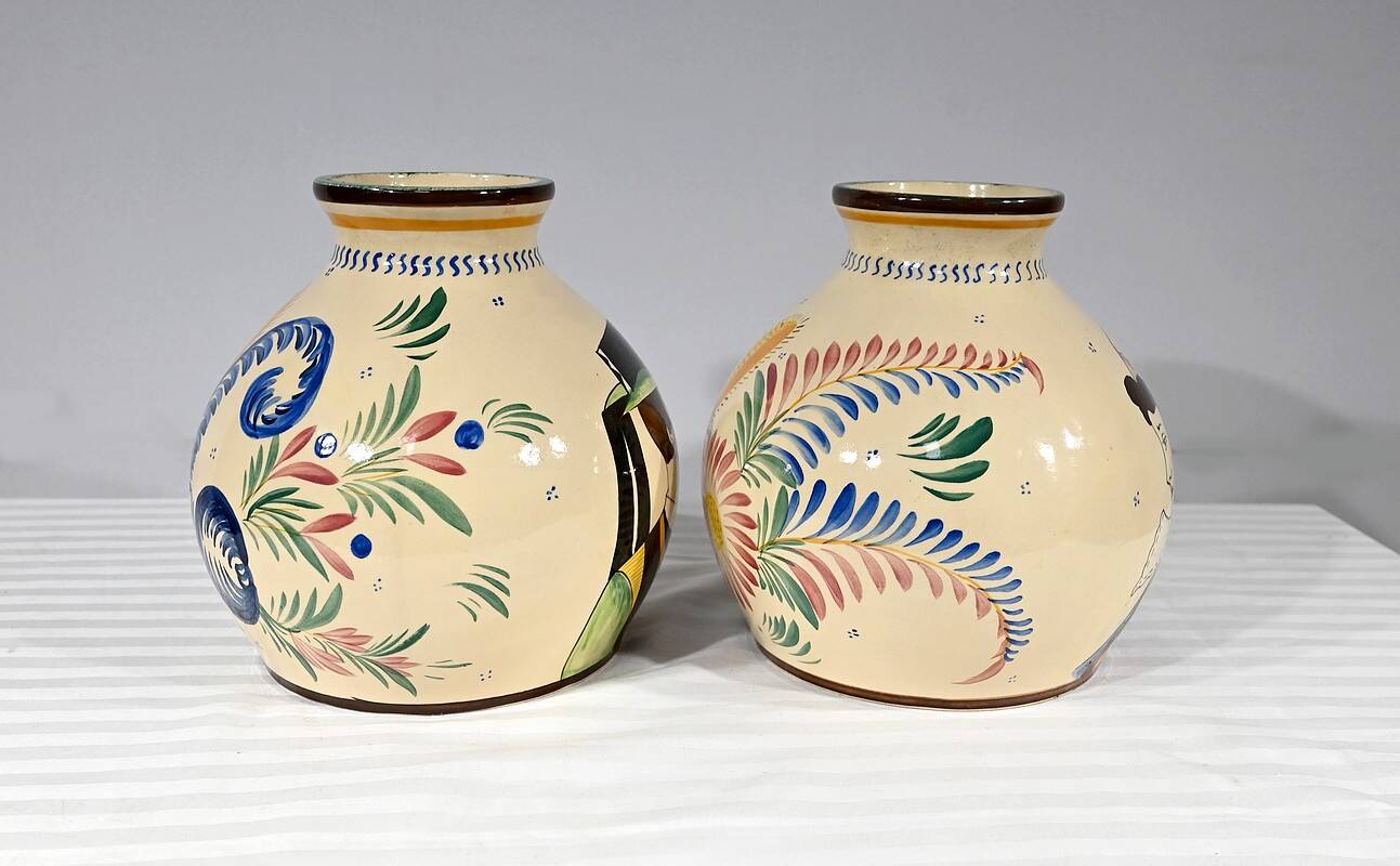 Pair of Earthenware Vases, Henriot Quimper – Mid 20th Century