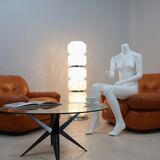 Sapporo cognac leather armchairs by girgi 1970s