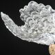 Lovely transparent Murano glass leaf ceiling light or chandelier, 1970s