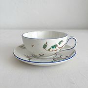 Polychrome ironstone cup "Nella" by Jules Veillard, Bordeaux (JVB)