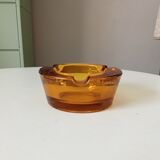 Vintage amber glass ashtray