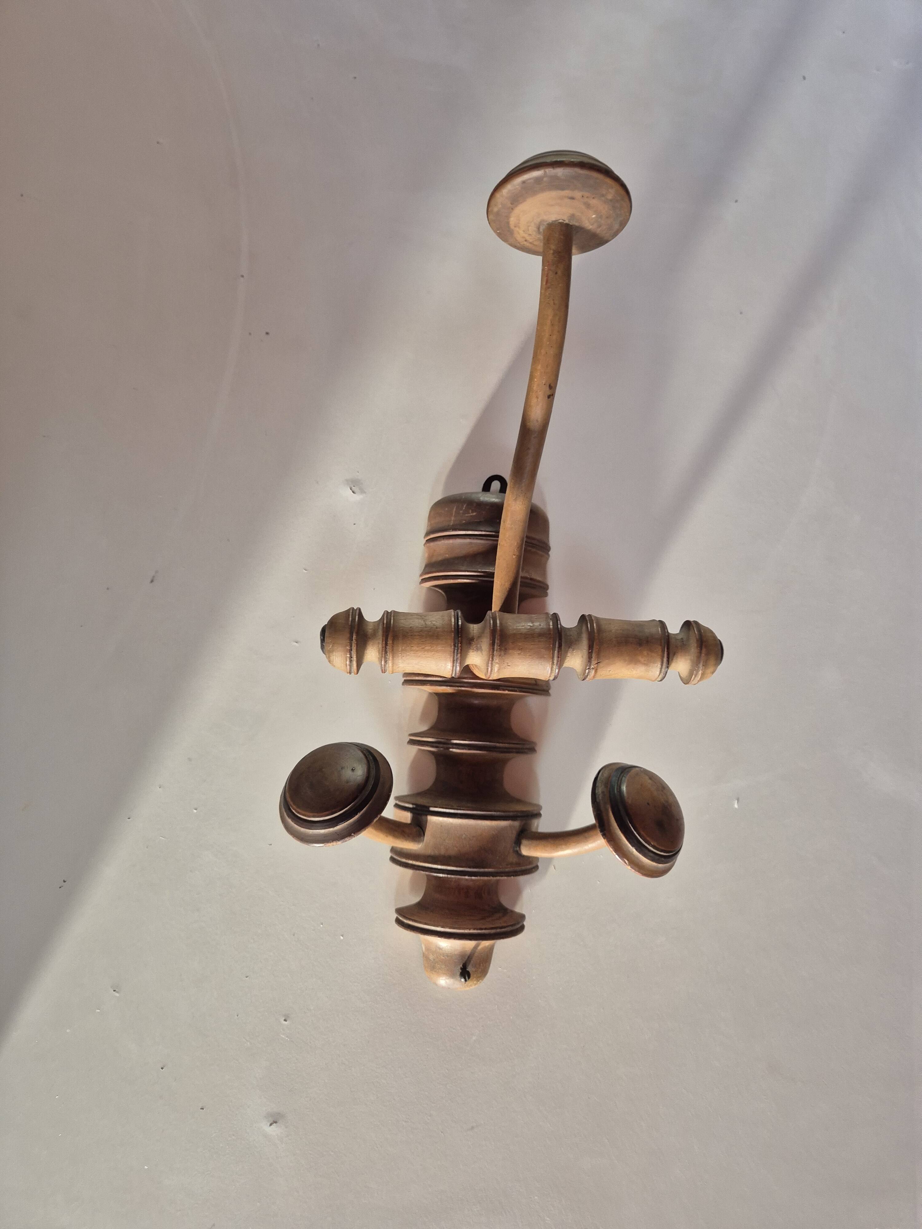 vintage wooden coat rack from the 1960s