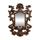 Large Venetian wall mirror in Louis XV style with 5 light arms.