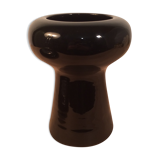 Modernist black ceramic vase