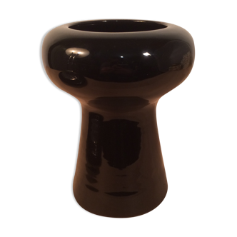 Vase moderniste céramique noir