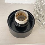 Vintage ceiling light, molded glass ball, 60s-70s