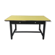 Table vintage bois et formica jaune