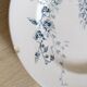 Set of 6 dinner plates in Terre de fer earthenware, blue color