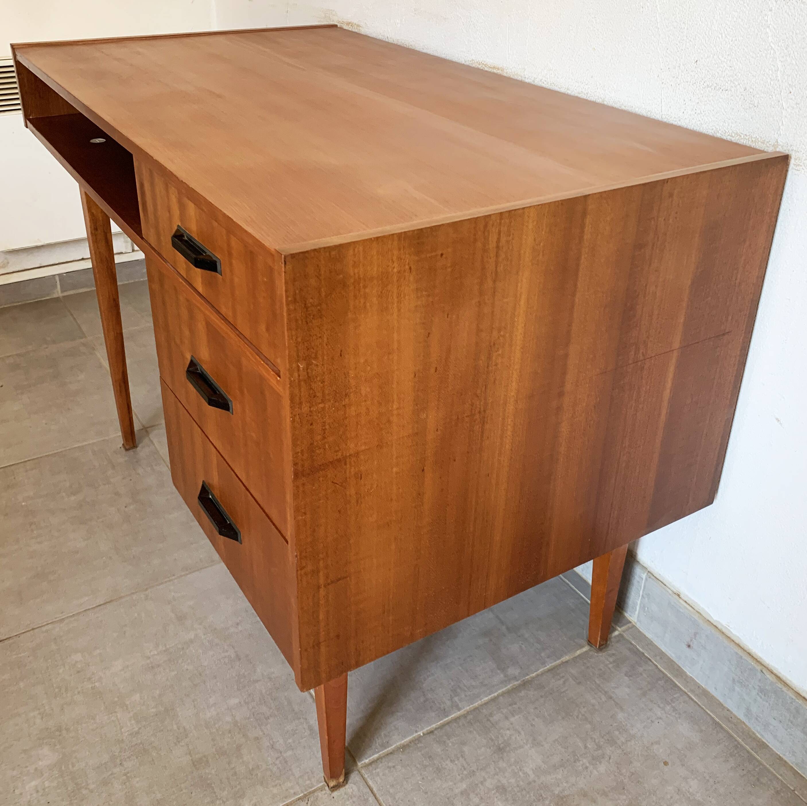 Vintage Scandinavian teak desk, year 60