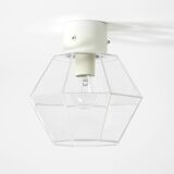 Beautiful 1970s Limburg glass ceiling lamp in octagon shape