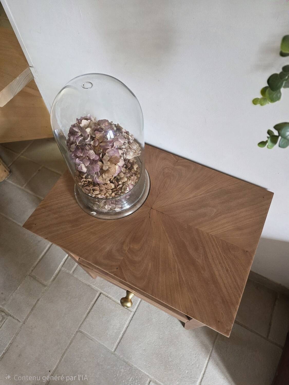 Antique spindle leg bedside table