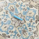 4x6 Sky Blue Orienta Classic Pattern Vintage Rug, 113x201Cm