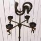 Wrought iron lamp, weather vane, Marolles workshop, Jean Touret