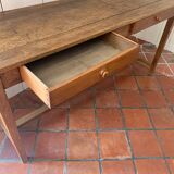 Table Console 2 tiroirs en chêne