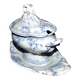 Antique earthenware sauceboat from CREIL MONTEREAU LM&Cie 1840-1870