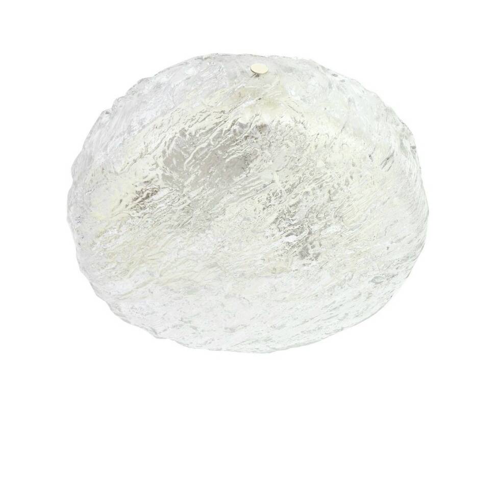 Large Mid-Century Murano Ice Glass Ceiling Light from Kaiser, Germany, 70s
