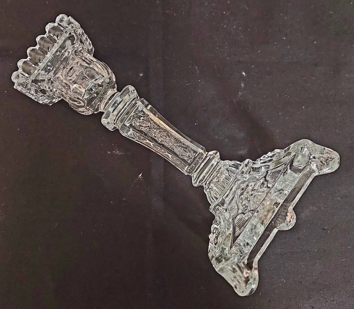 Bougeoir Ancien en Verre