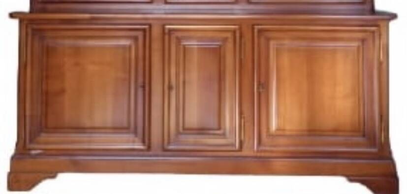 Solid wood bookcase, Louis Philippe style bookcase in cherry wood