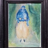 Femme voilée, cadre ancien