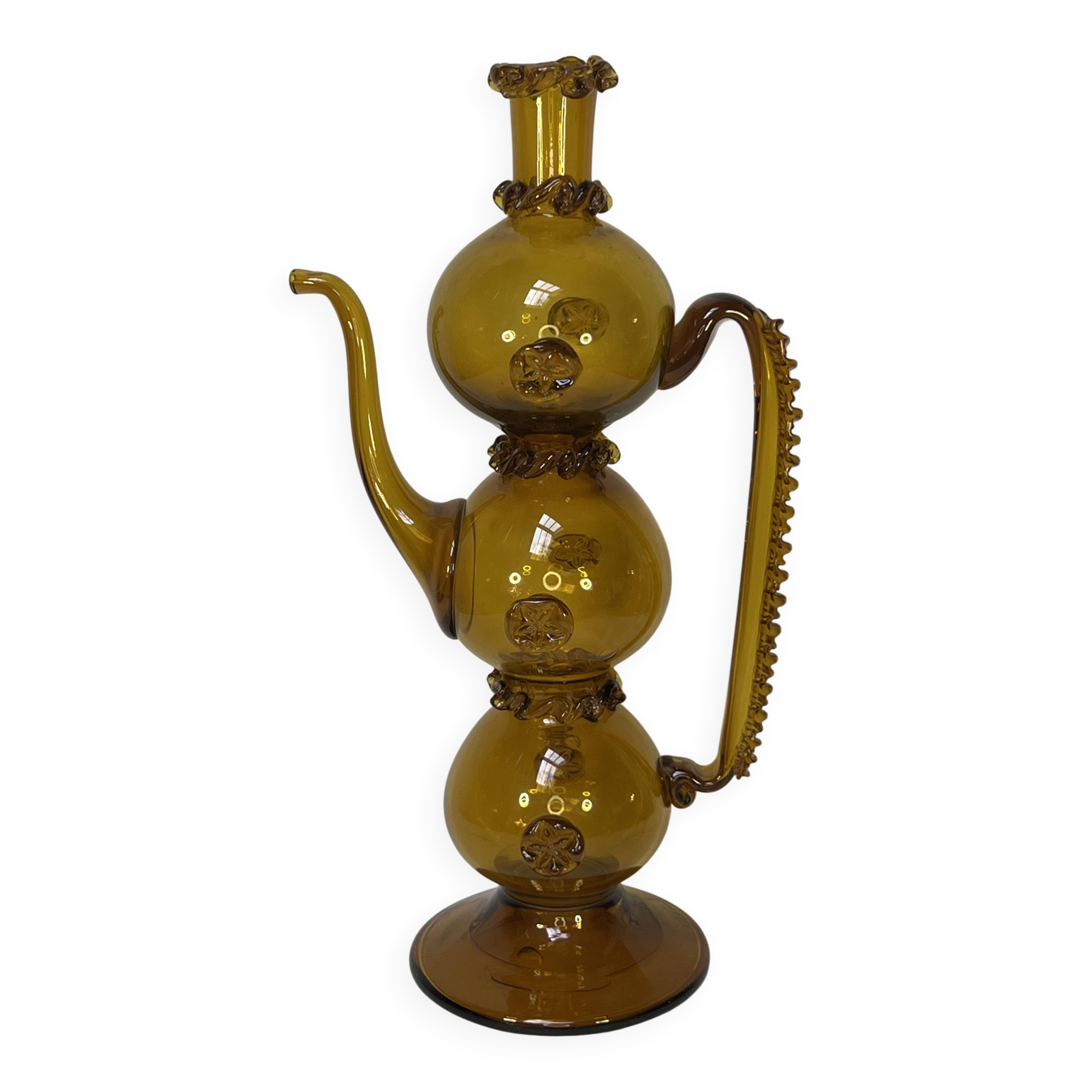 Large 20th century blown glass bottle