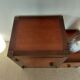 Small vintage Roche Bobois piece of furniture in Asian-style wood.