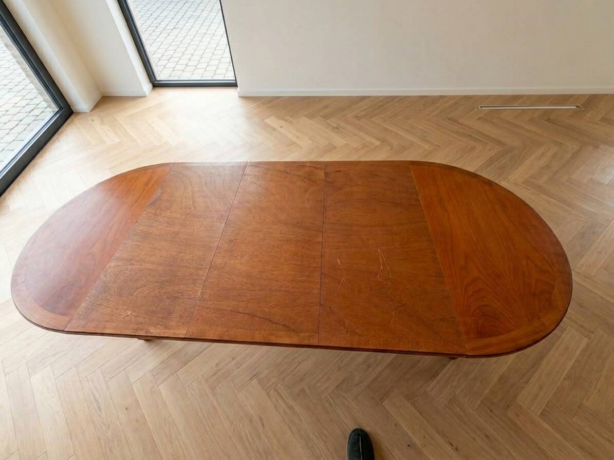 Extendable table in cherry wood Louis XVI - Roche Bobois