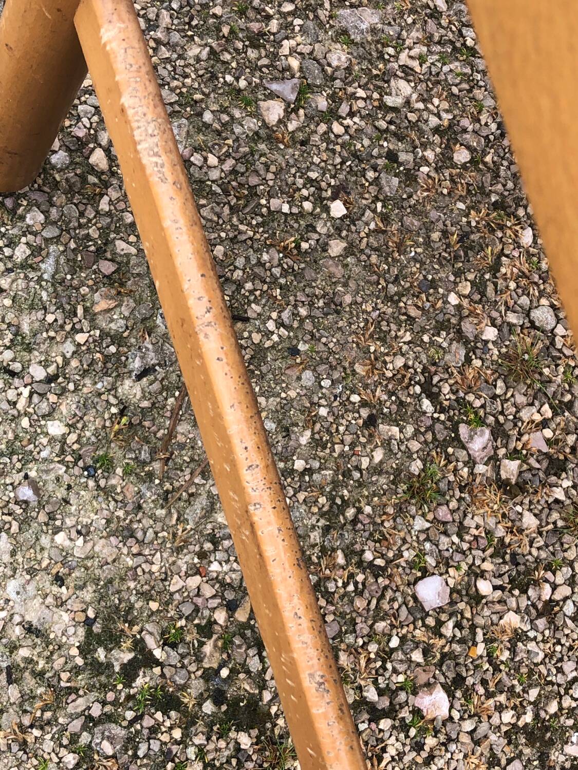 Set of 4 solid vintage brutalist chairs