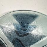 Large glass art bowl from mid-century Danish design, 1960s.