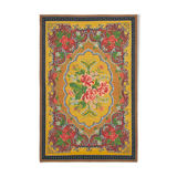 Kilim jaune moldave vintage fait à la main 198 cm x 295 cm - 23443
