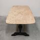 Mid-century modern coffee table in marble, brass, and wood, 1950s.