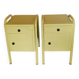 Pair of boarding school bedside tables