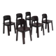 6 chaises en plastique par Olaf Von Bohr, 1975