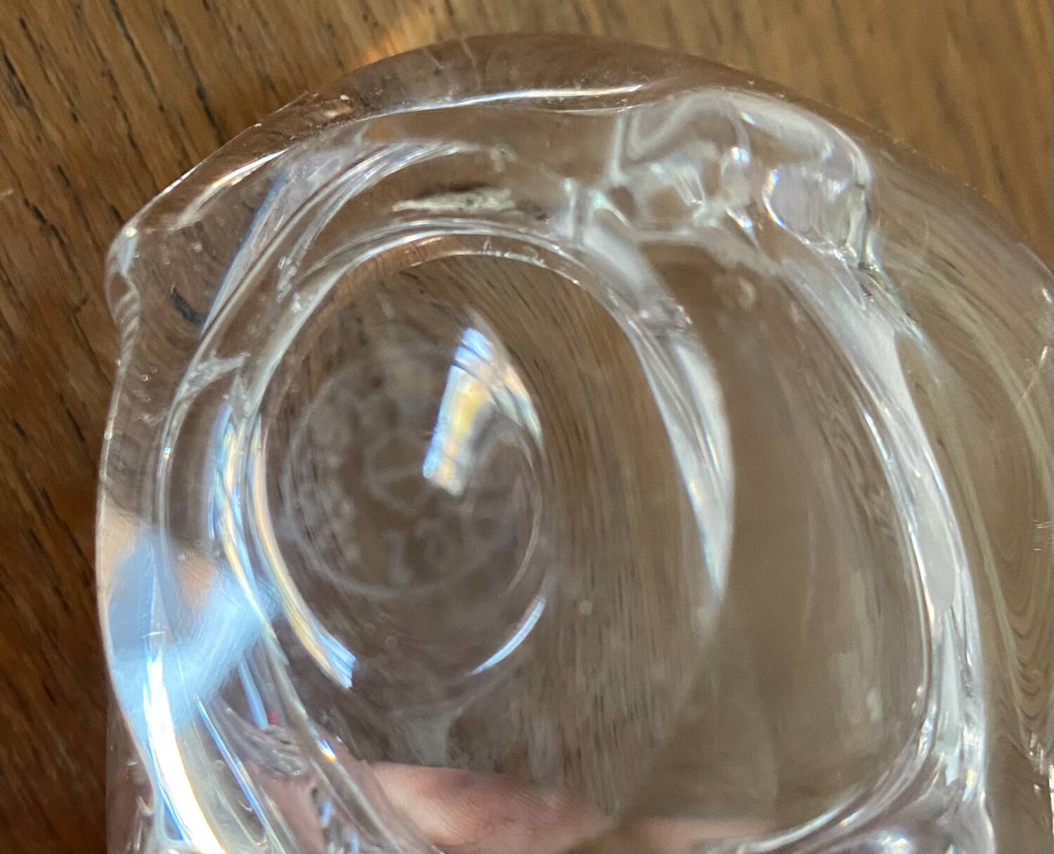 Pair of Crystal Salt Pepper Shakers BAYEL Made In France Vintage #C129