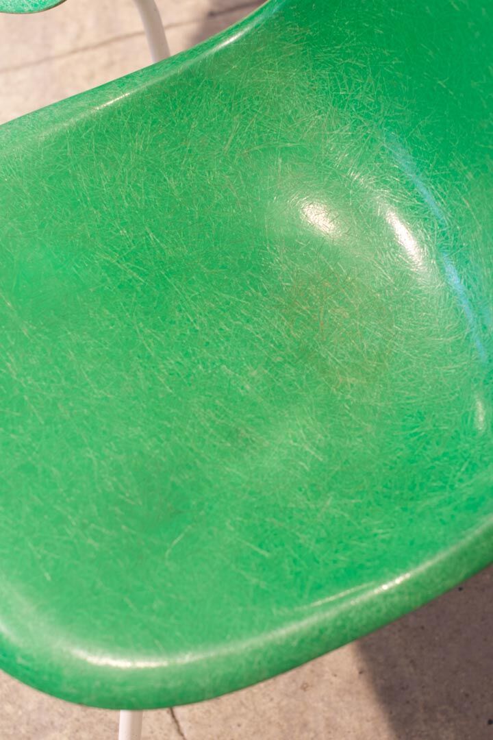 DSX-H green base chair by Charles and Ray Eames Herman Miller, 1960'