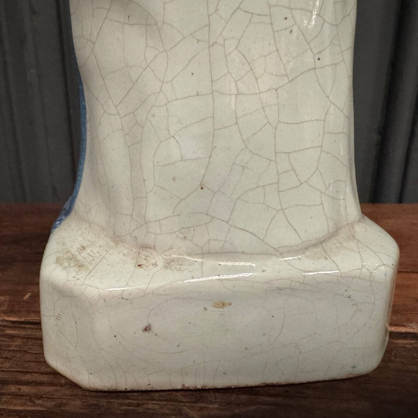 Virgin giving birth in 19th century earthenware St. Mary